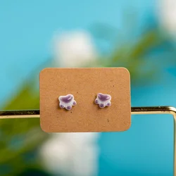 Porcelain Multicolor Ceramic Earrings Anti-allergic Cartoon cute little animal jewelry #LY528 lot фурнитура для украшений