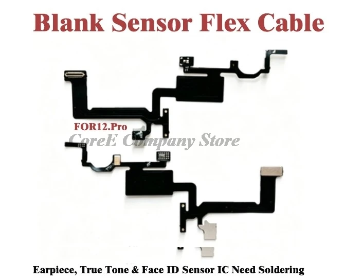 1PCS Blank Sensor Flex Cable-Earpiece, True Tone & Face ID Sensor IC Need Soldering FOR 111211pro12pro11pmax12pmax