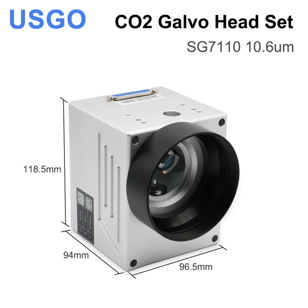 USGO CO2 Laser Scanning Galvo Head SG7110 10.6um 10600nm Input Aperture10mm Galvanometer Scanner with Power Supply Set