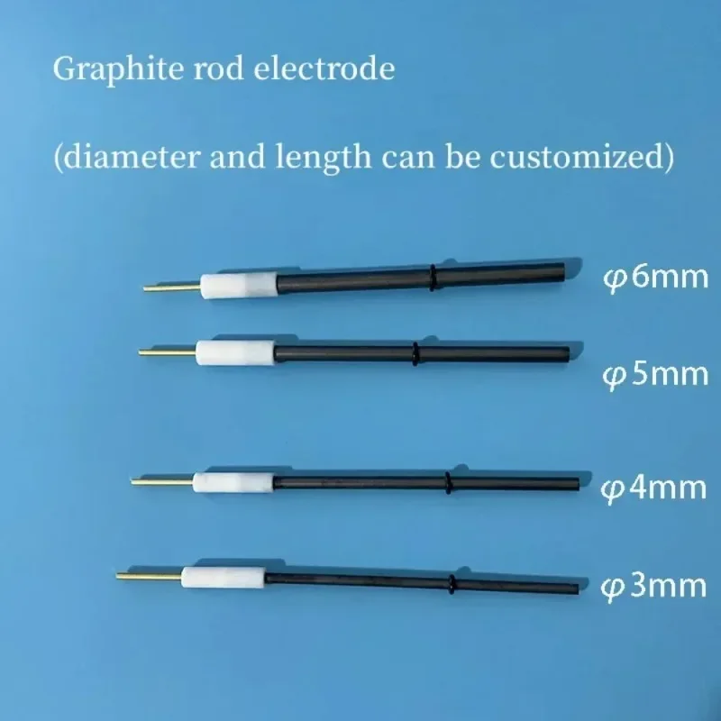 Electrochemical electrolysis high purity graphite rod electrode CE carbon rod auxiliary counter electrode 6mm cathode