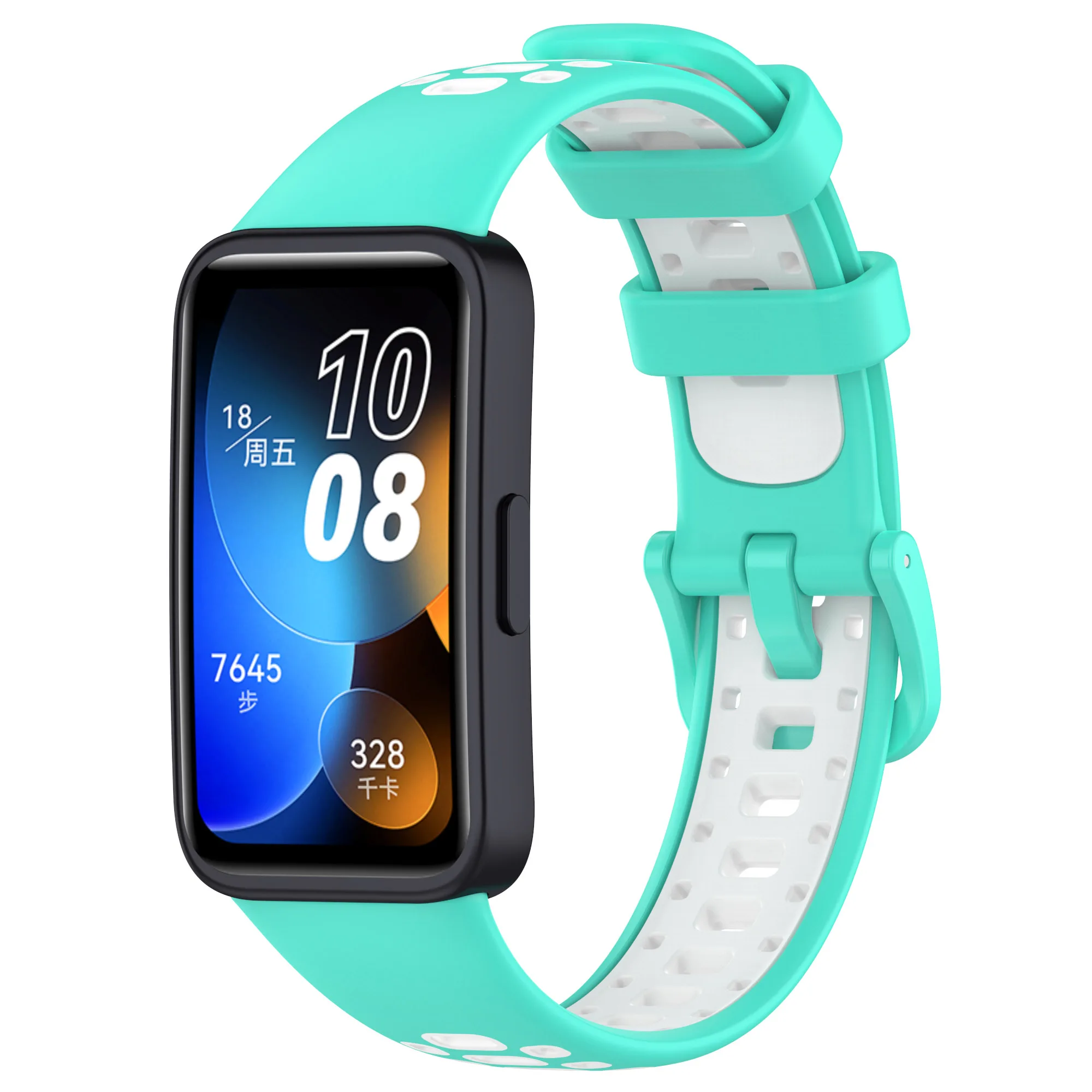 Pulseira de silicone macio para relógio inteligente, colorido, para a banda huawei 8, 7, banda de honra 6, correa
