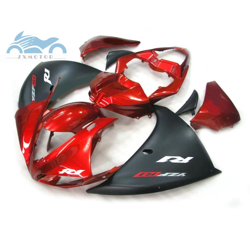 Customized Injection fairing kit fit for YAMAHA 2009-2014 YZF R1 YZFR1 09-14 ABS sports racing fairing kits red black parts AD13