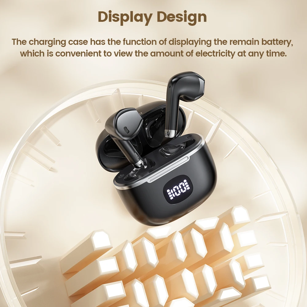 Toocki Bluetooth5.3 Waterproof Headphone for Phones TWS Multi-Color Wireless In-ear Earphone with Mic Portable for Travel Office