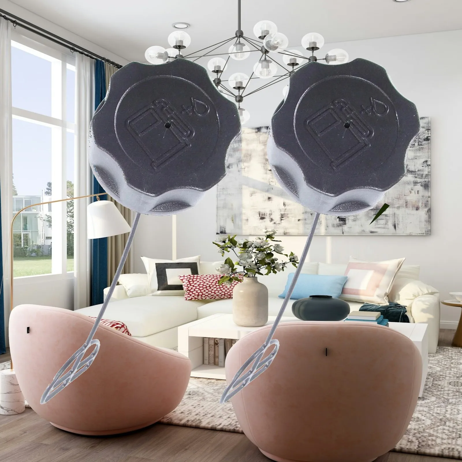 Gas Fuel Filler Cap Black Plastic Inner Oil Tank Cover Modern Style for Garden Multi Tool Hedge Cutter Applications