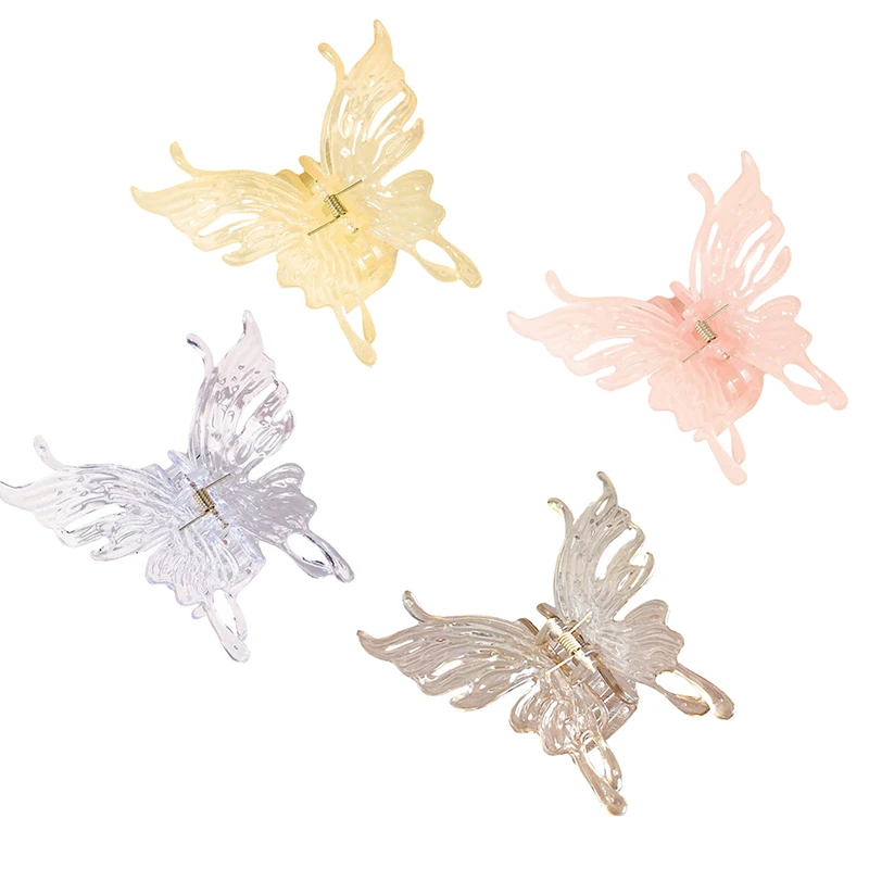 Sweet Butterfly Hairpin Summer Clip Super Butterfly Shark Hair Claw Headwear Hair Accessory Styling Tools For Women