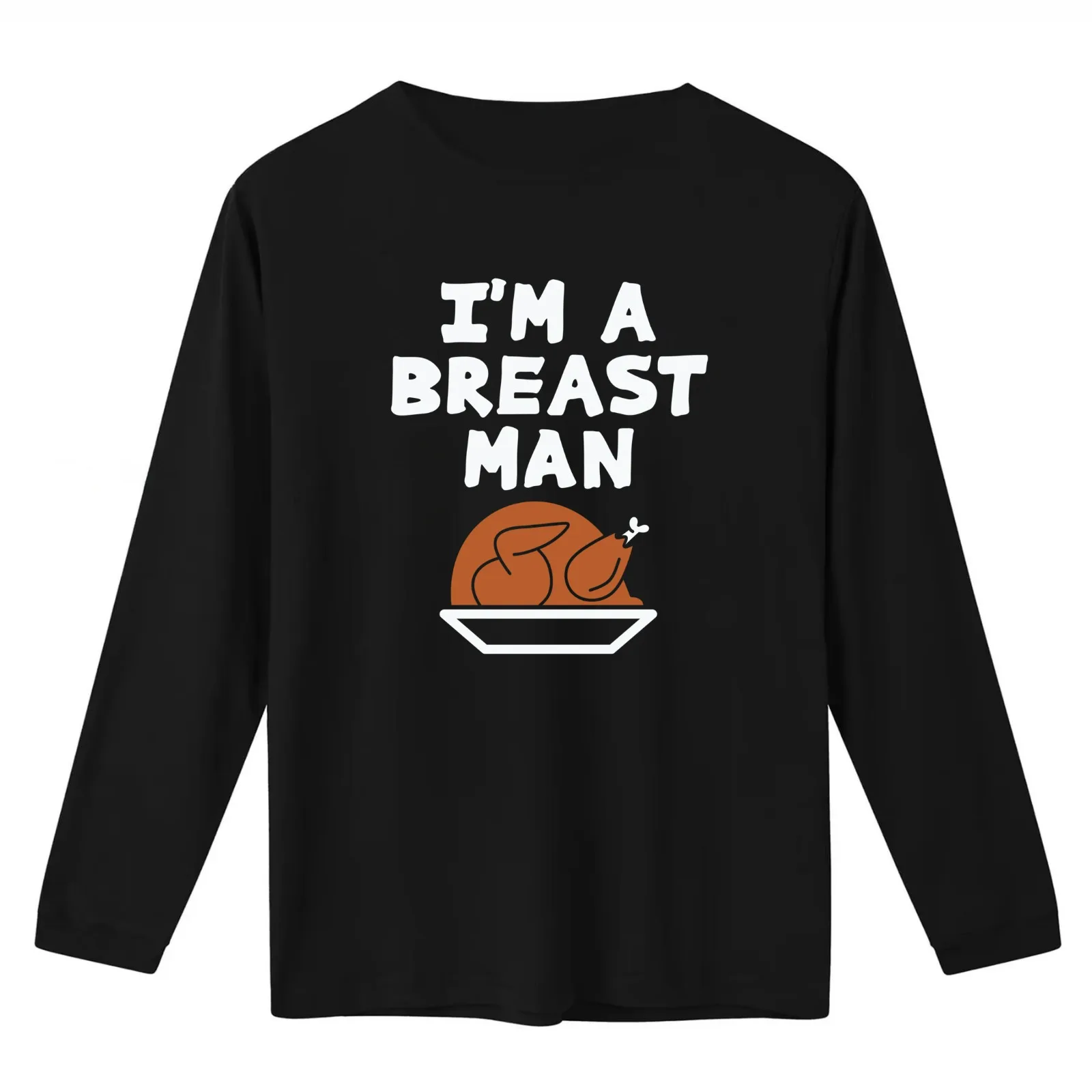 Im A Breast Man Thanksgiving Day Turkey min T-Shirt Summer Casual Cotton Tee Oversized Streetwear Tops Vintage Graphic Print