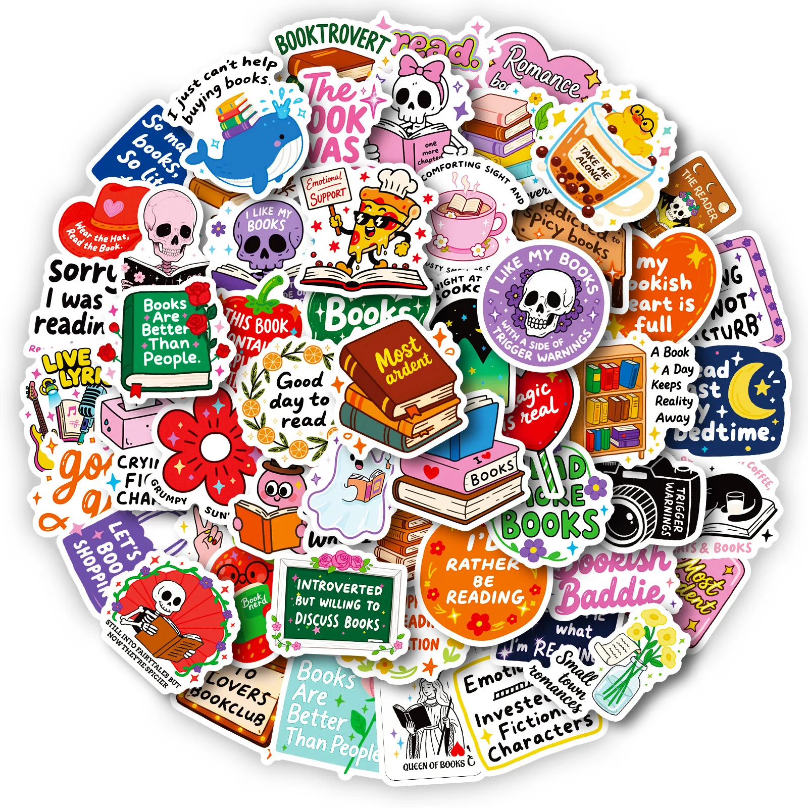 สติกเกอร์ตกแต่งกันน้ำ 56 ชิ้น ลายหนังสือ สร้างแรงบันดาลใจ สำหรับตกแต่งกราฟฟิตี้ ของเล่น DIY ติดกระเป๋าเดินทาง โทรศัพท์ จักรยาน กีตาร์