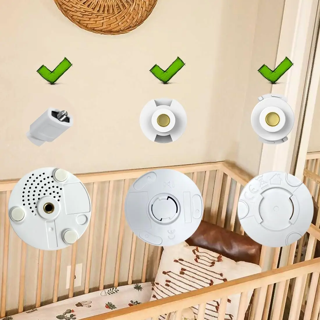 Niania elektroniczna Baby Monitor uchwyt z żelem krzemionkowym do montażu na ścianie z żelem krzemionkowym ze stojakiem na statyw IP, bez otworów,