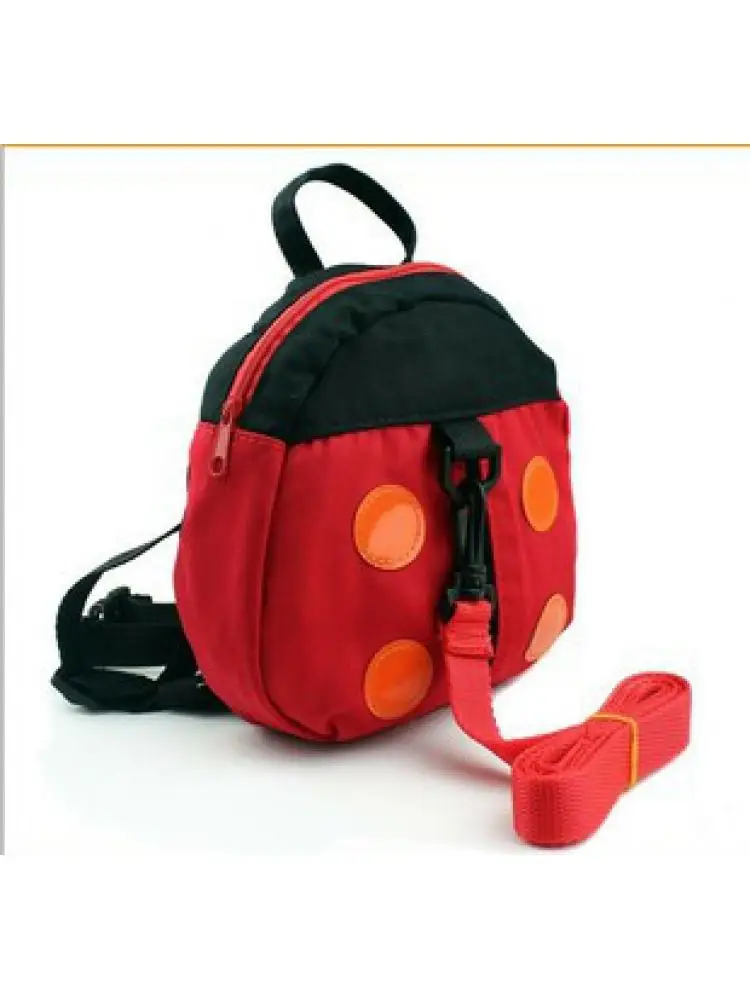 Baby Schoolbag Red Children Ladybug Pattern Anti Loss Bag Cartoon Toddler With Cute Little Mother Favorite Shopping Can Adjusted