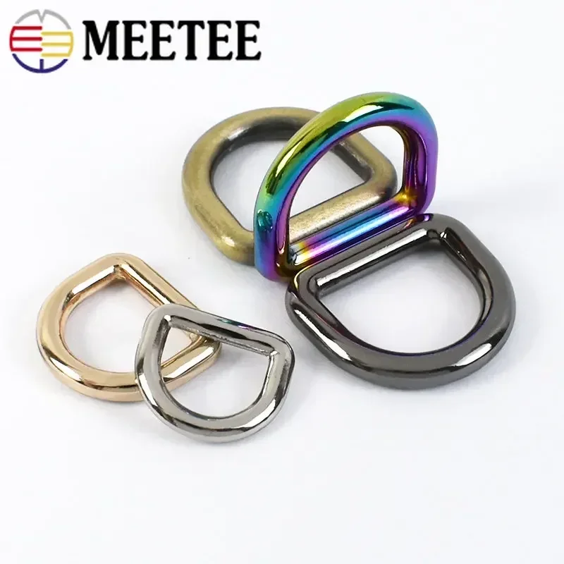 5/10Pcs 10-38mm Metal O Dee D Ring Buckles Backpack Strap Clasp Belt Loops Dog Pet Collar Webbing Hooks DIY Leather Accessories