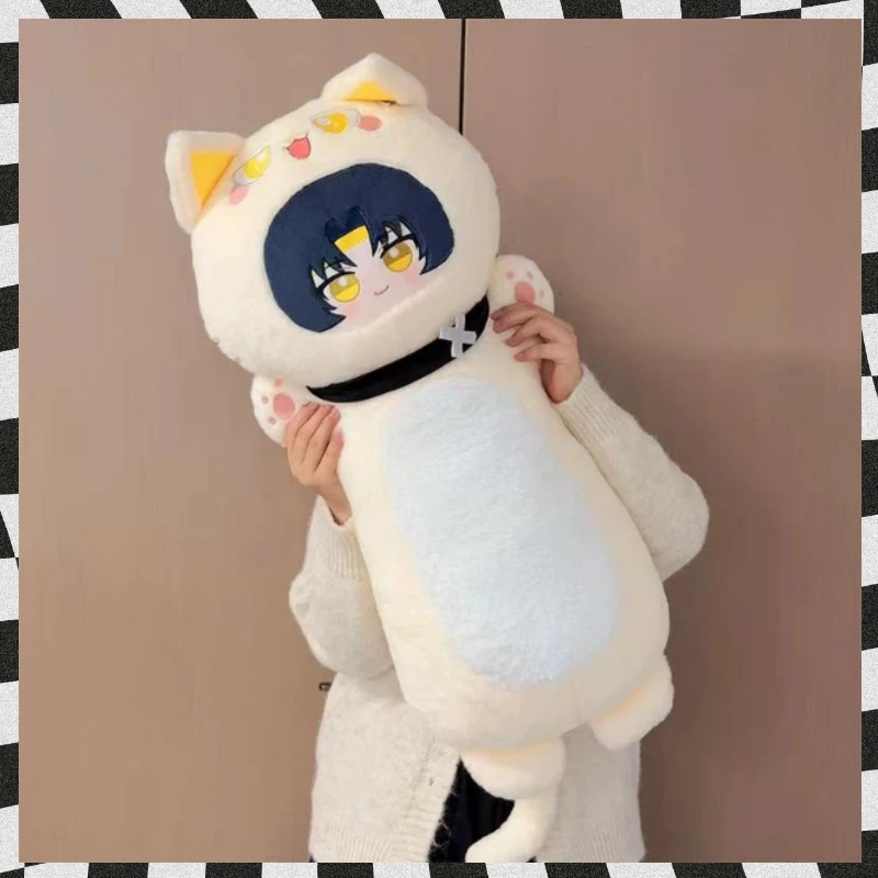 

80cm Anime Zenless Zone Zero Asaba Harumasa Cosplay Cat Fluffy Throw Cartoon Dakimakura Back Cushion Long Pillows Xmas Gift