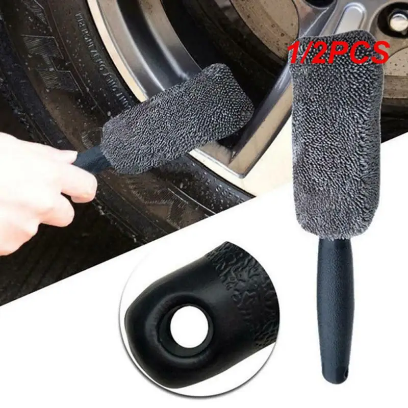 

1/2PCS Universal Portable Microfiber Car Wheel Cleaning Brush Tool Tire Washing Clean Tyre Soft Sponge Cleaner