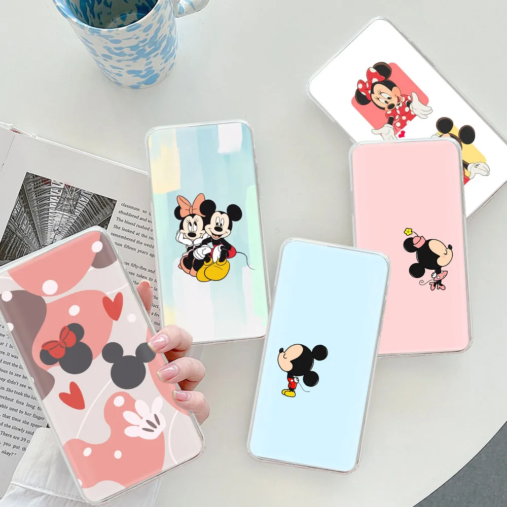 Mickey and Minnie Mouse Transparent Case for Motorola Moto One 5G ACE E7i Power Action E7 Hyper E6S Macro E6I E6 Plus Cover