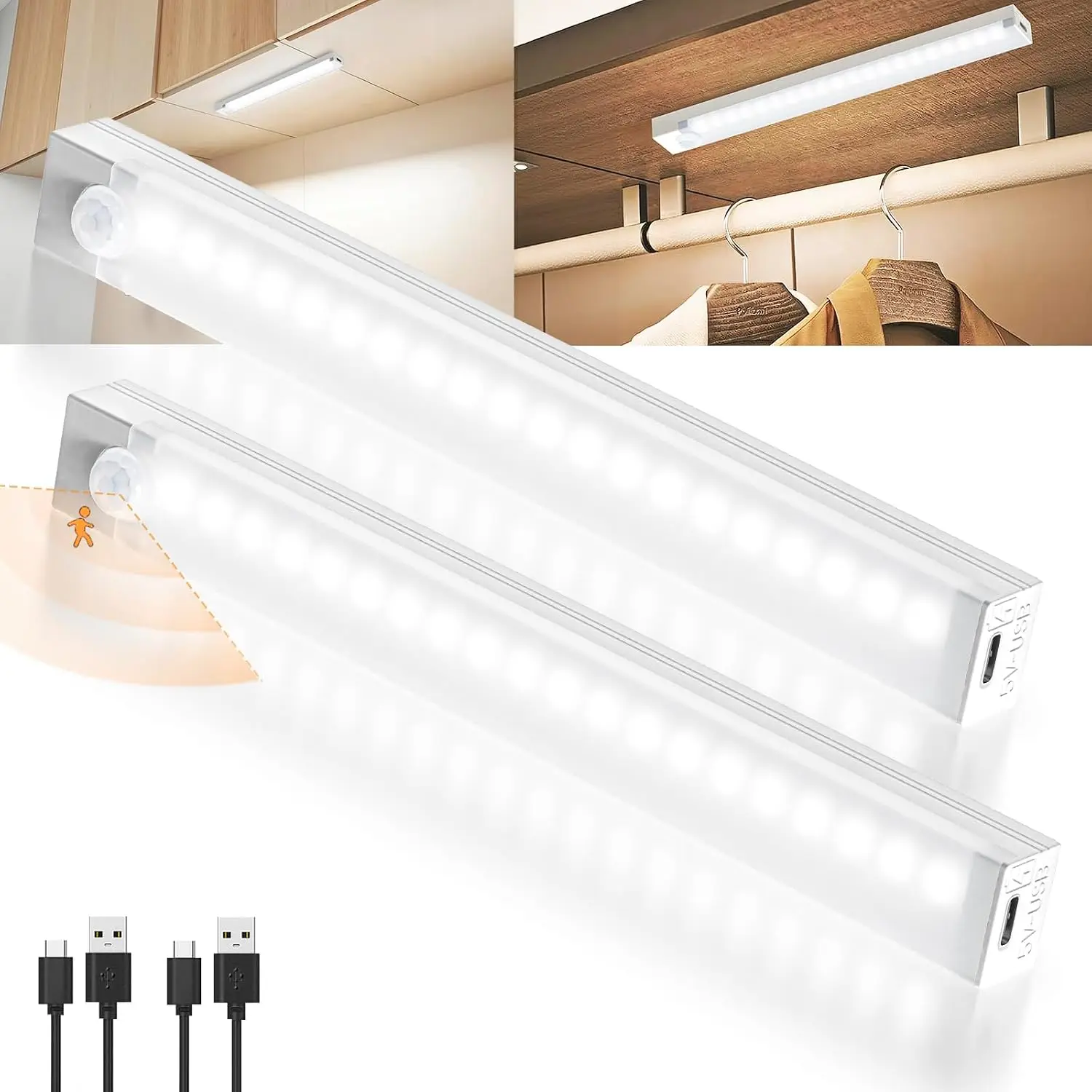 モーションセンサー付きナイトランプ充電式ストリップライトワイヤレスledポータブルライト部屋キッチンキャビネット照明用