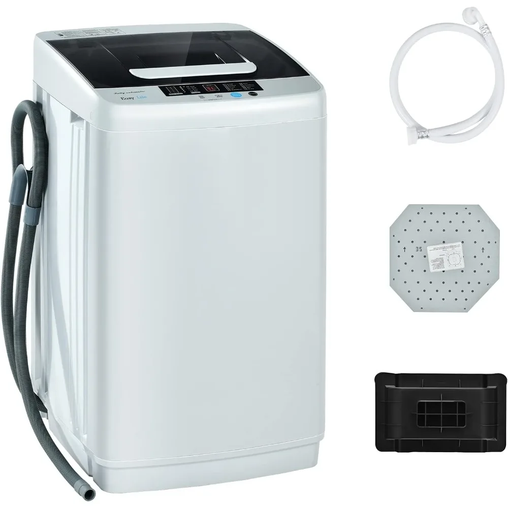 

Automatic Washing Machine, 8.8lbs Laundry Washer And Spin Combo With 10 Programs And LED Display, Portable Laundry Washer