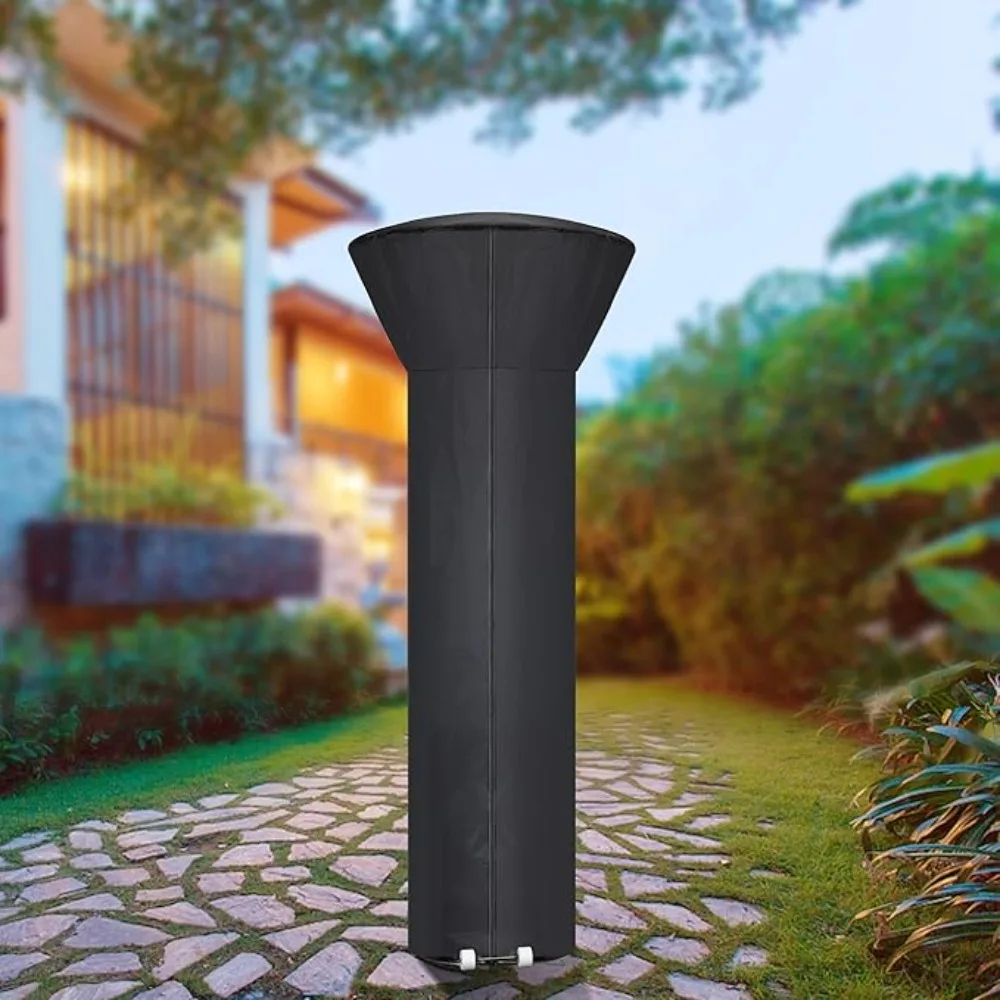 Universal Vertical Patio Heater Cover Waterproof Windproof Dustproof with Adjustable Drawstring for Tall Heaters