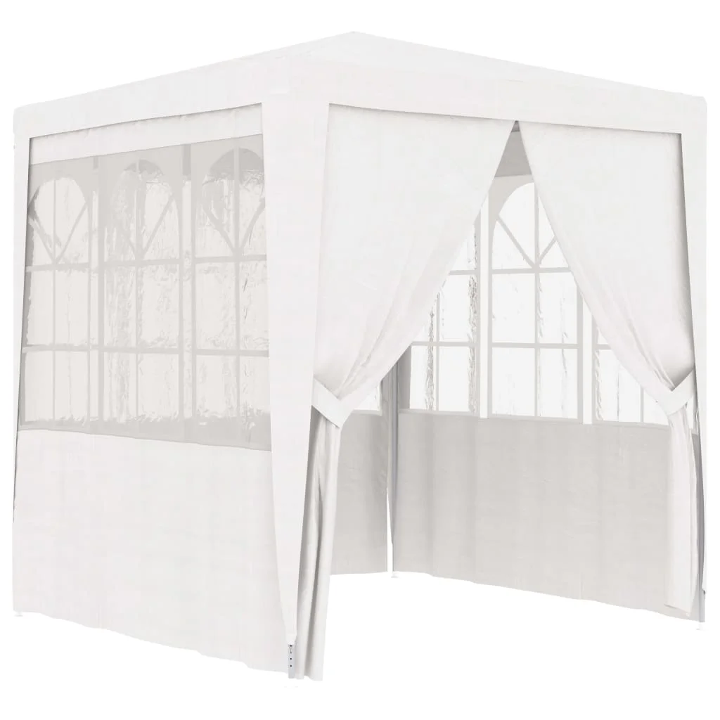 Reception tent with side walls 2x2 m White 90g/m² garden supplies, awning, outdoor supplies, awning, parasol, thermal insulation and rain proof