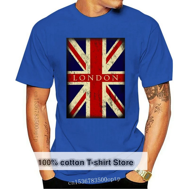 

Top Vintage UK London Flag Men's T-Shirt Cotton Low Price Top Tee For Teen Boys Cheap Price 100 % Cotton Tee Shirts Basic Models