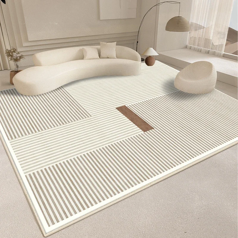 Modern Style Living Room Decoration Line Carpet Fluffy Soft Rugs for Bedroom Abstract Design Plush Rug Home Thickened Floor Mat