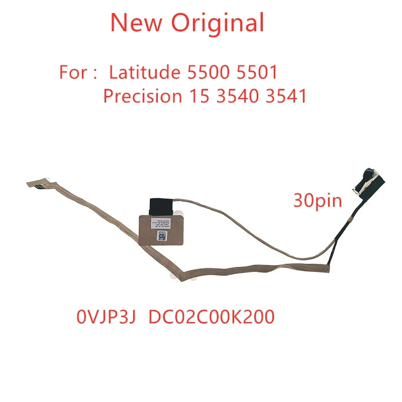 Laptop Lcd LVDS EDP cable For  DELL Latitude 5500 5501 Precision 15 3540 3541 EDC50 HD RGB camera flat cable 0VJP3J DC02C00K200