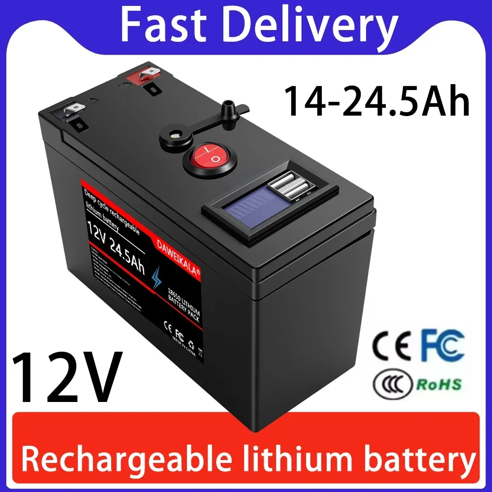 12V Li-ion 14Ah 21Ah 24Ah 18650 Lithium Rechargeable Battery Pack for Sprayer Kids Electric Toy Car Scale Access Control+Charger