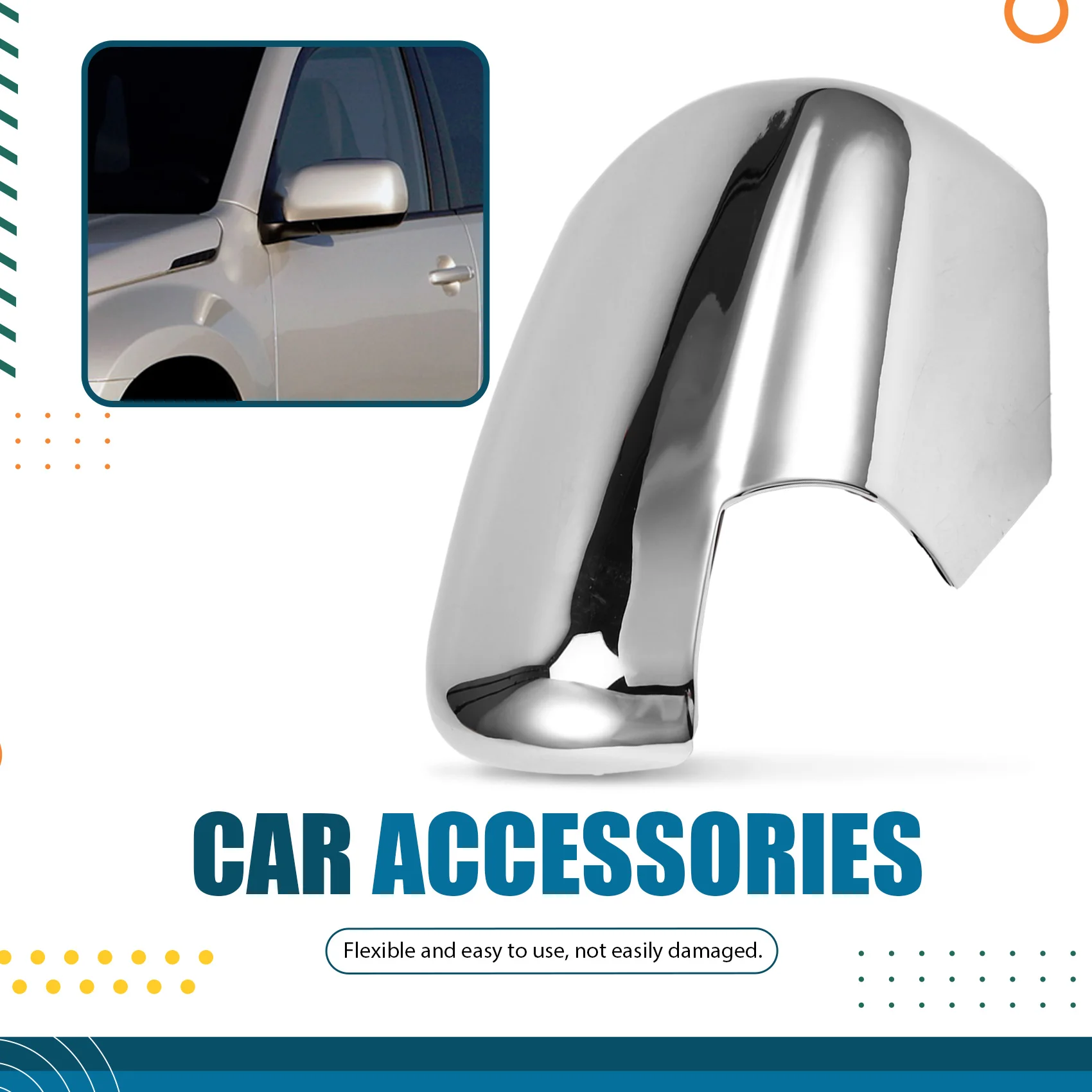 

A58X-Хромированные серебряные внешние автомобильные аксессуары для Grand Vitara 2006-2012, наклейки на дверное зеркало, украшения