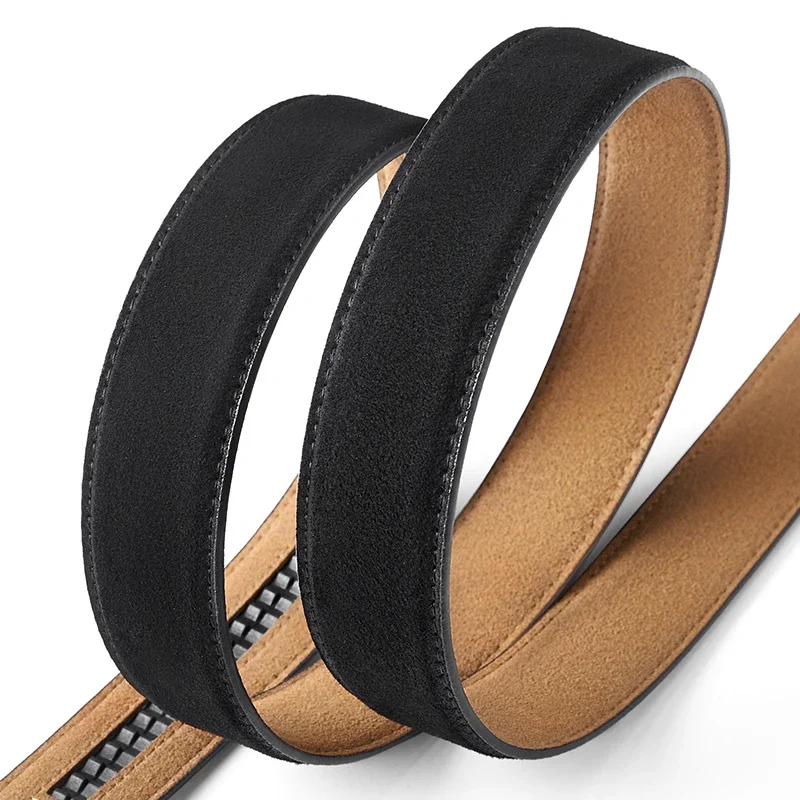 Men's Suede Leather Automatic Buckle Belt, Adjustable