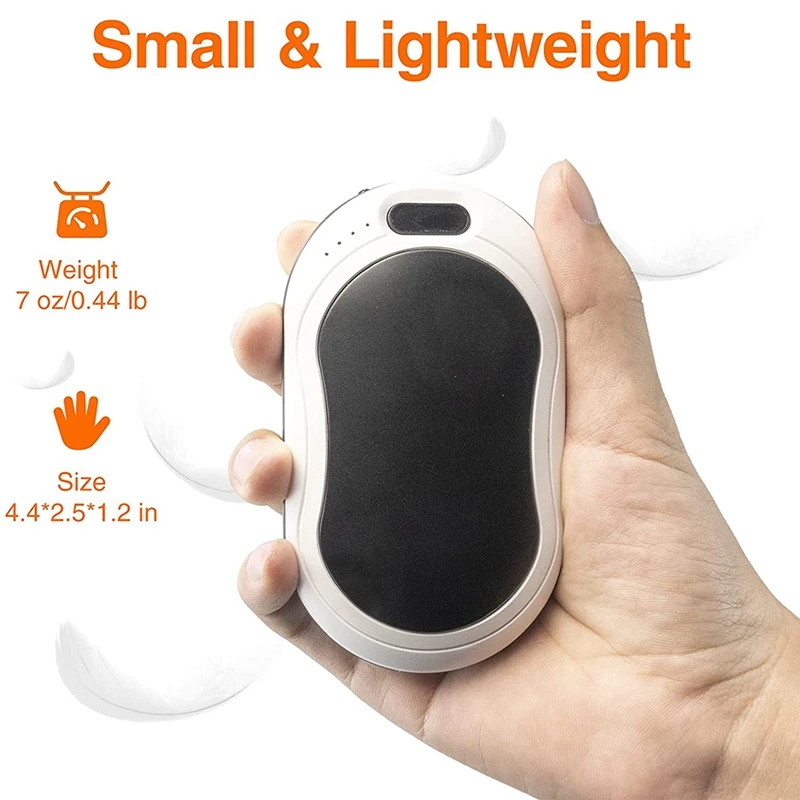 Calentadores de manos recargables para hombres y mujeres, calentador de manos eléctrico 4 en 1 con batería USB, 10000mah, gran oferta