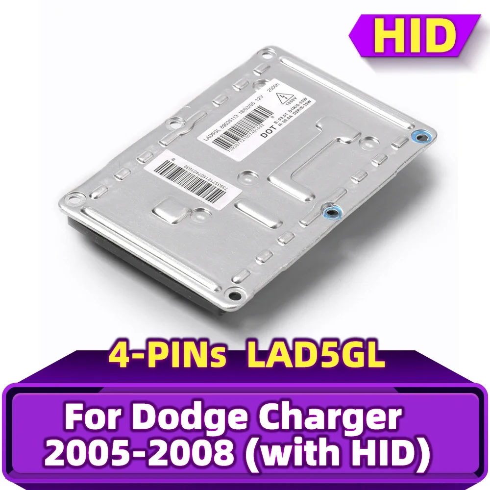 

4-контактный LAD5GL 8E 0907391 A 89035113 Ксеноновый балласт HID D1 D2, модуль контроллера быстрого запуска HID для Dodge Charger 2005, 2006, 2007, 2008