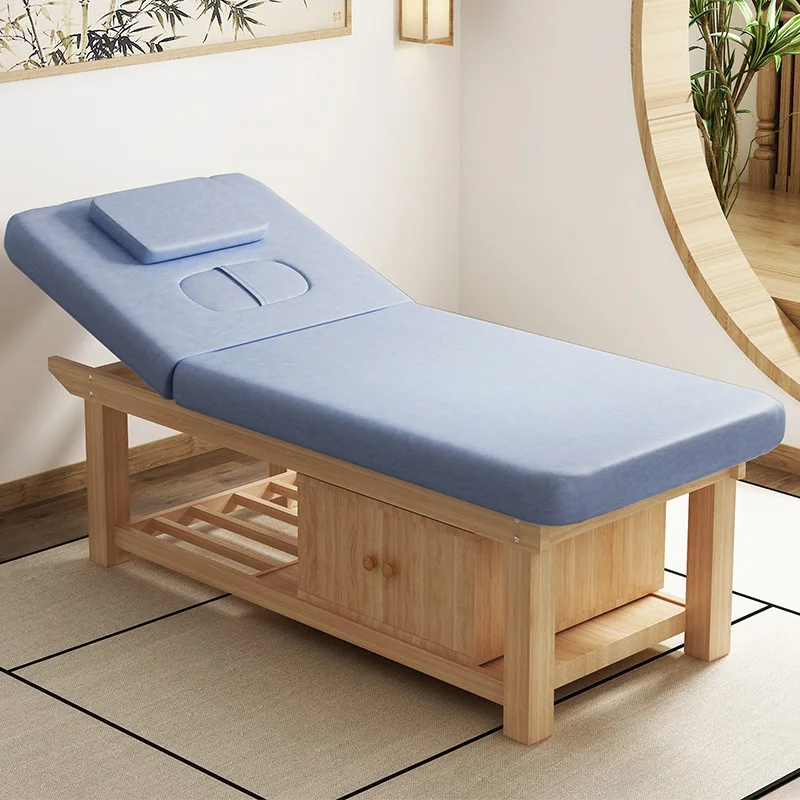 Factory direct sales Solid wood beauty bed Professional massage Beauty salon Beauty wholesale
