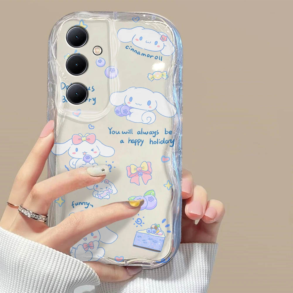 Cinnamoroll hello kitty 3D Wave Case For Xiaomi Mi 14 12 12T 11 Lite Poco M6 X6 X5 X4 F4 X3 M3 Pro 4G 5G Soft Silicone Cover