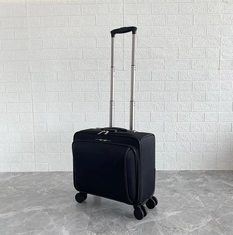 Bolsa de equipaje con ruedas para hombre, Maleta de viaje con ruedas, de 18 pulgadas, Oxford, para cabina de abordaje