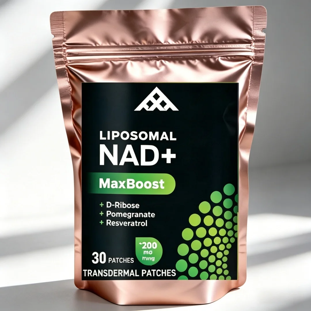 30 Patches Nad Booster Transdermal Patches With Resveratrol, Pomegranate For Anti Aging, Energy, Immune
