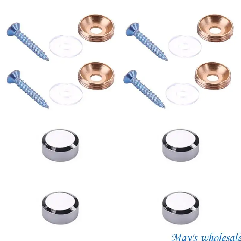 

4Pcs Billboards Decoration Nails Glass Fasteners Fixing Nails Advertisement Nails Mirror Decorative Screws Fasteners 448A