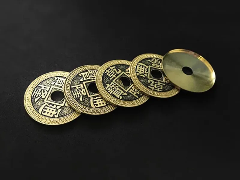 Super Chinese Coin Set (Qianlong, Morgan Size) Magic Tricks Coin Appear Vanish Magia Close Up Illusions Gimmick Props Mentalism