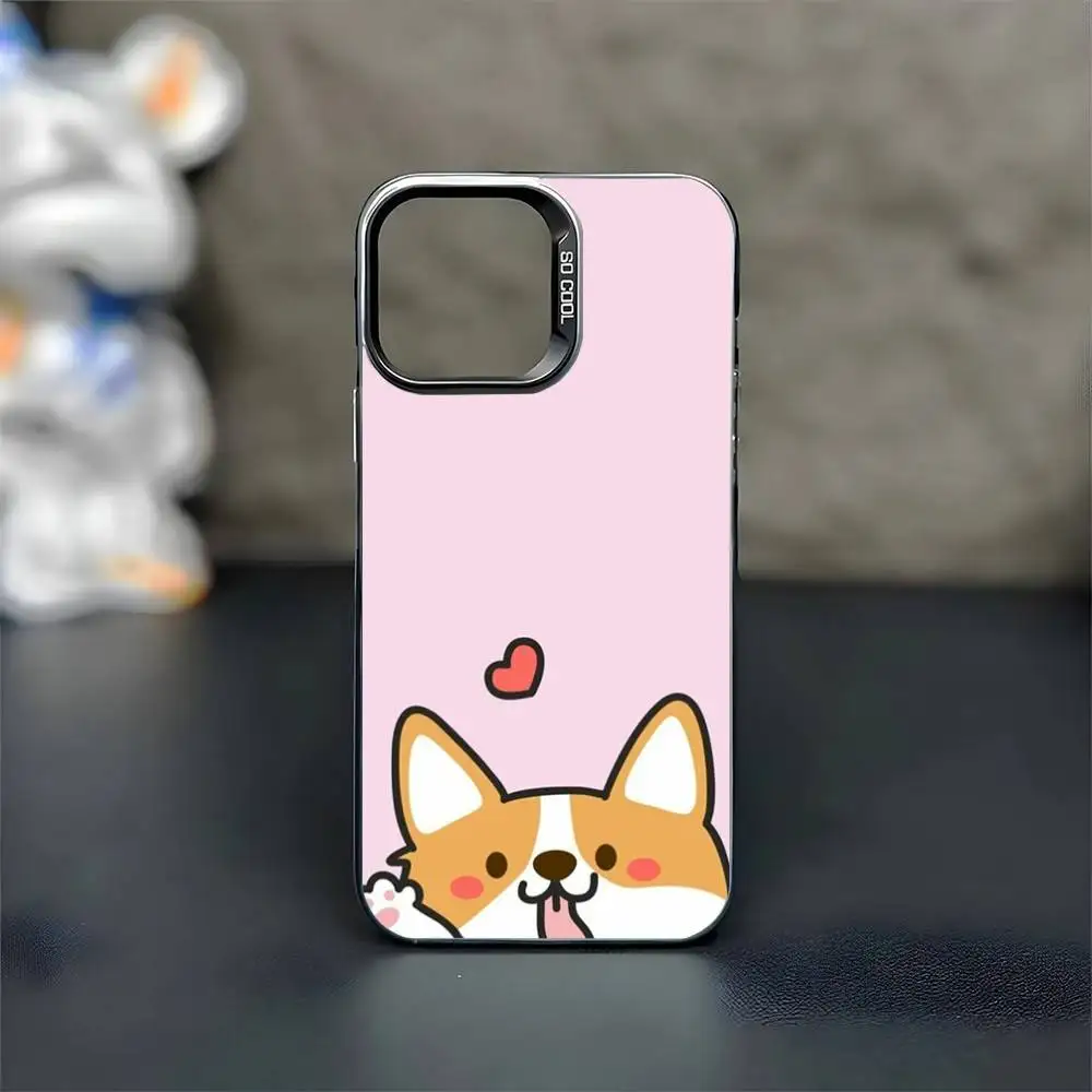 Pet Koki Corgi Dog Phone Case For iPhone17,16,15,14,13,12,11 Plus,Pro Max Black Matte Shockproof Cover