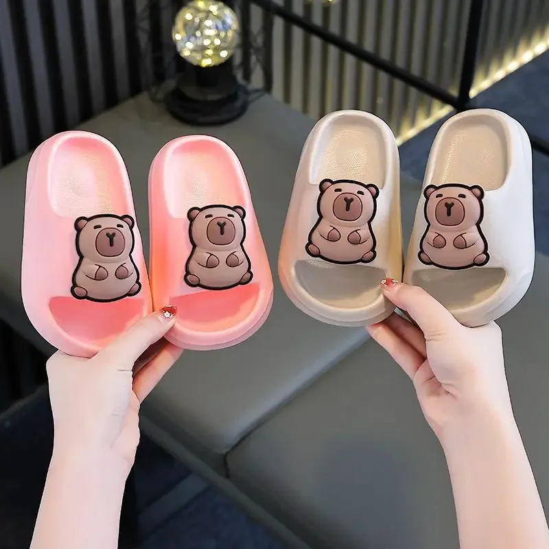 شباشب إيفا صيفية للأطفال مضادة للانزلاق كابيبارا للاستخدام الداخلي والخارجي كارتونية ناعمة من الأسفل للأطفال الأولاد والبنات أحذية سهلة الارتداء #3