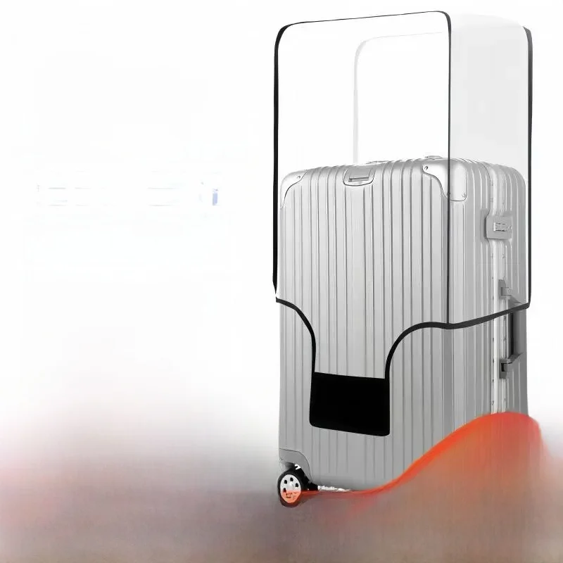 Thickened Travel Luggage Dust Cover Protective Case Transparent Pulling Box Cover Windproof Wear-resistant Bag Cover