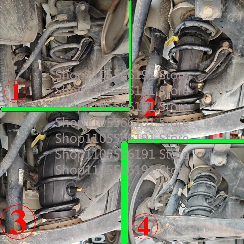 Straight Car Rear Suspension Spring Airbag Noise Reduction for Sedan SUV Off-Road Vehicles Automobile Air Shock Absorber