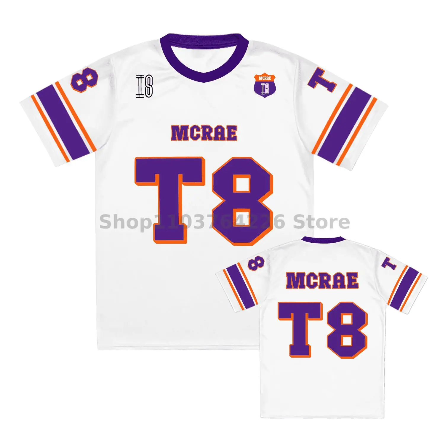 Tate Mcrae Printed Shirt Spring/summer Men's And Women's Sportswear T8 Mcrae Football Shirt Round Neck T-shirt Short Sleeve Top image 3