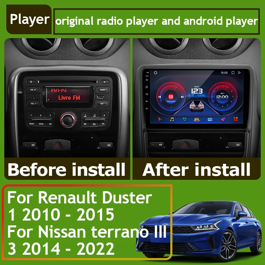 ルノー用カーラジオ,GPSナビゲーション,Android,ステレオ,wifi,CarPlay,Renault Duster 1, 2010-2015,nissan Atomo,lll 3, 2014 - 2022