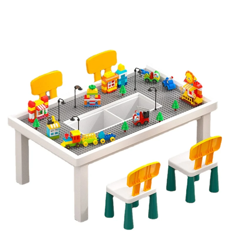 Zl Multifunctional Building Block Table Children's Groove Baby Large Particles Assembly