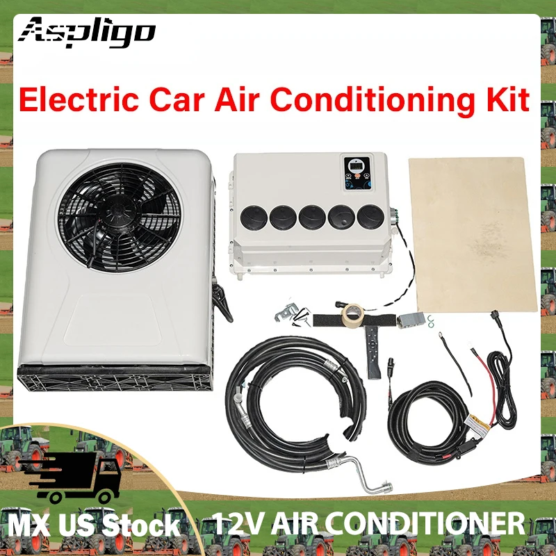 

Aspligo 10500BTU Electric Car Air Conditioner 12V Split air conditioning A/C 24V For RV Motorhome Caravan Camper Van Truck