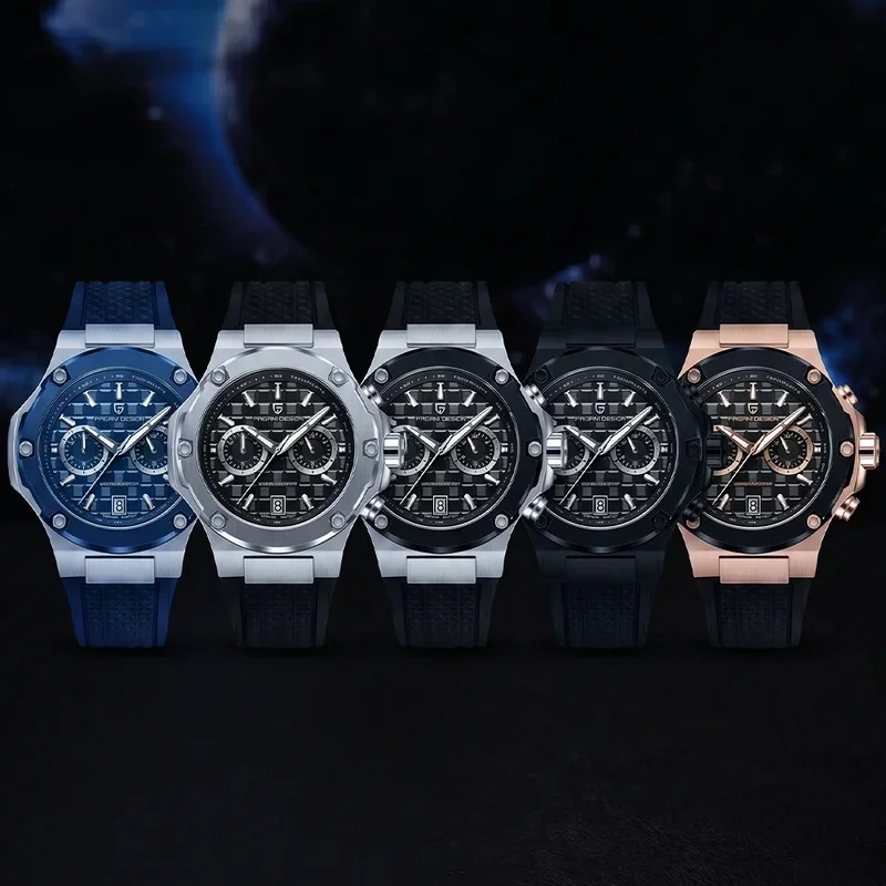 Pagani Design 2026 New Men's Original Luxury Waterproof Watch Quartz Men's Watch 44mm Sapphire Luxury Crystal Luminous PD-YS032