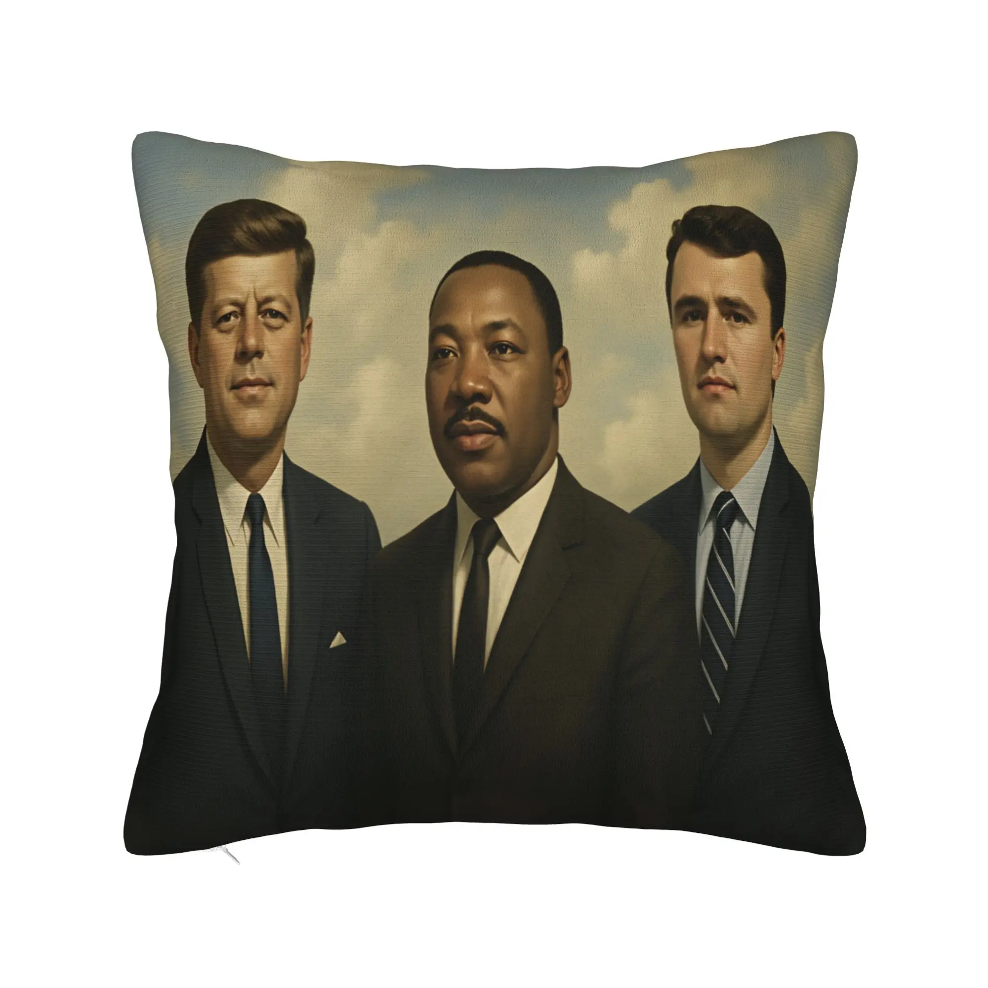 Charlie Kirk Martin Luther King John F Kennedy Portrait Pillow Case Square Pillow Cover For Chair Sofa Home Decor Pillowcases