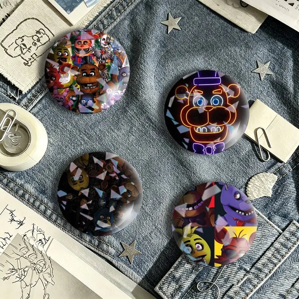 Amine Fnaf Five-nights-At-Freddys Anime Brooch Metal Badge Brooch, Fashion Decorative Pins for Hat Bag Clothing Decoration Gift