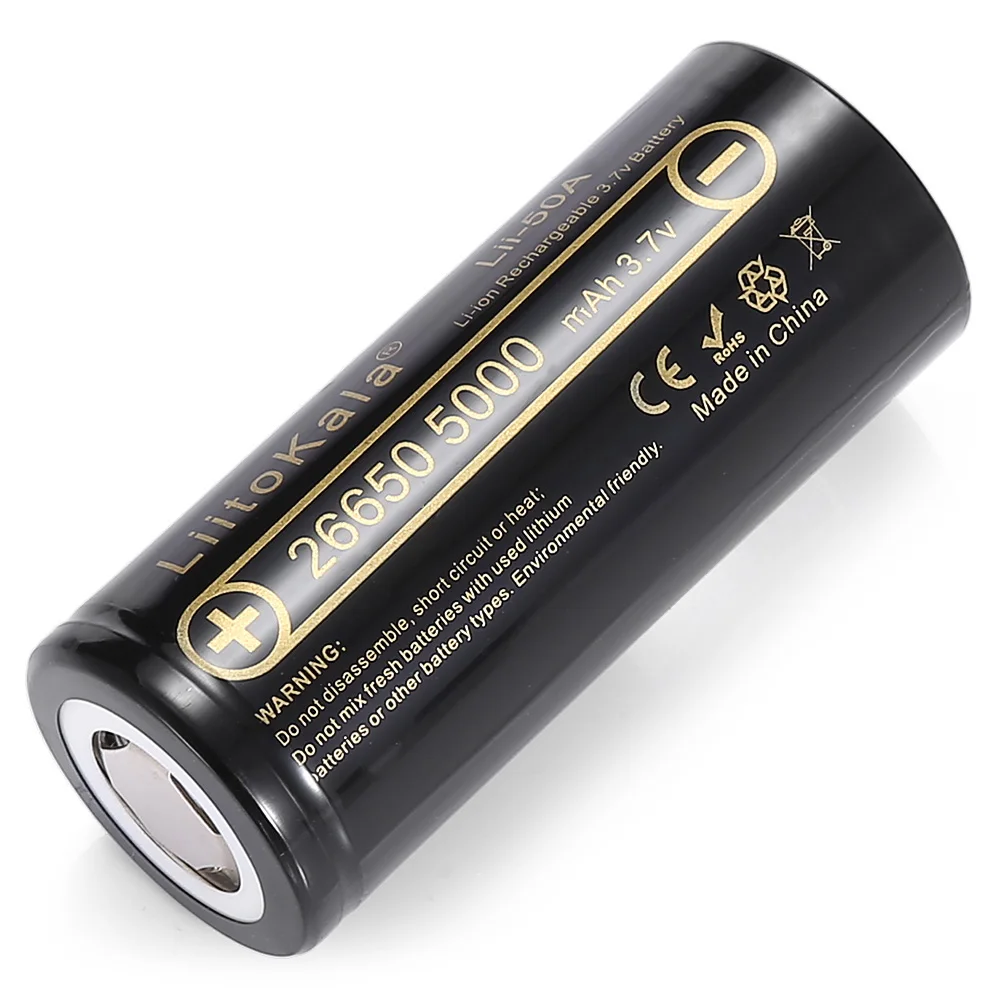 14 قطعة LiitoKala Lii-50A 26650 5000mAh 20A الطاقة بطارية ليثيوم قابلة للشحن 26650A 3.7 فولت 5100mA مناسبة ل مصباح يدوي