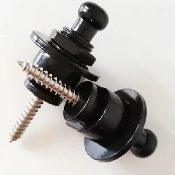 

2pcs Guitar Buttons Black Zinc Alloy 46x20mm Electric Guitar Bass Mushroom Mushrooms Head Head Pegs Compatible