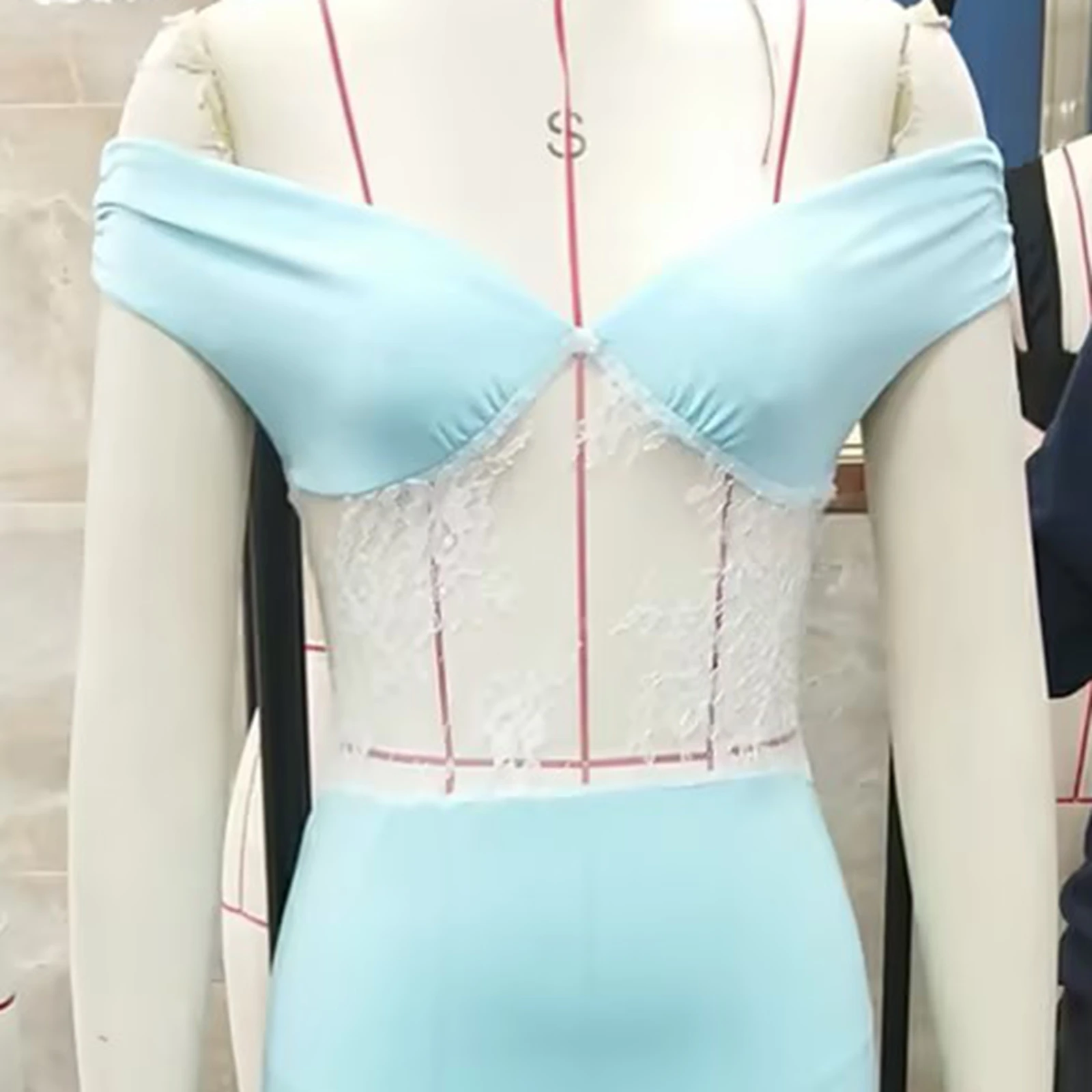 Robe longue en dentelle pour femmes, qualité supérieure, Patchwork, épaules dénudées, mode fête d'été, moulante, 2025