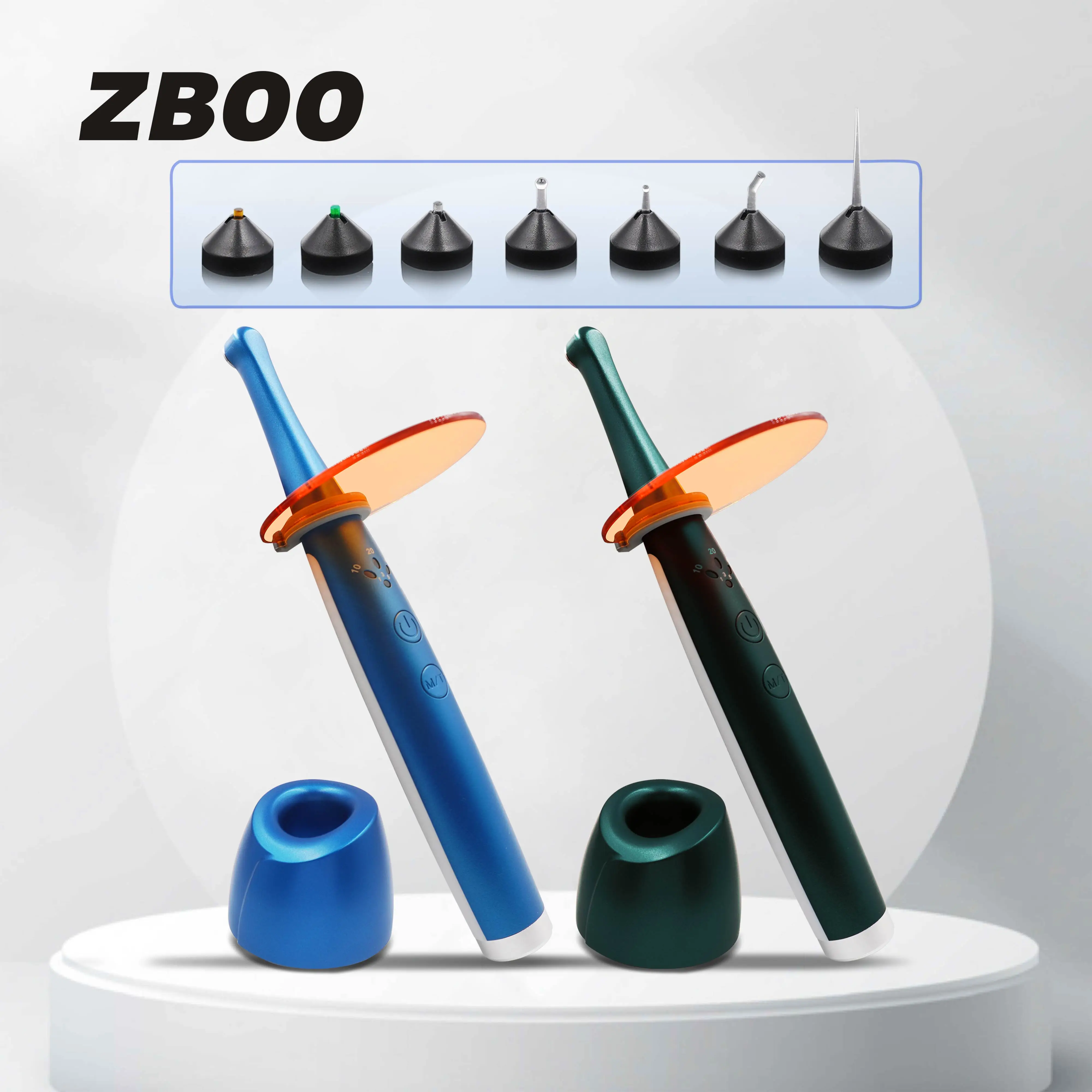 Dental LED Härtung licht Lampe Zahnmedizin Wireless Photo polymer izer Lampen Harz Licht härtung für Endodontie Zahnärzte Labor 7pcs Linse